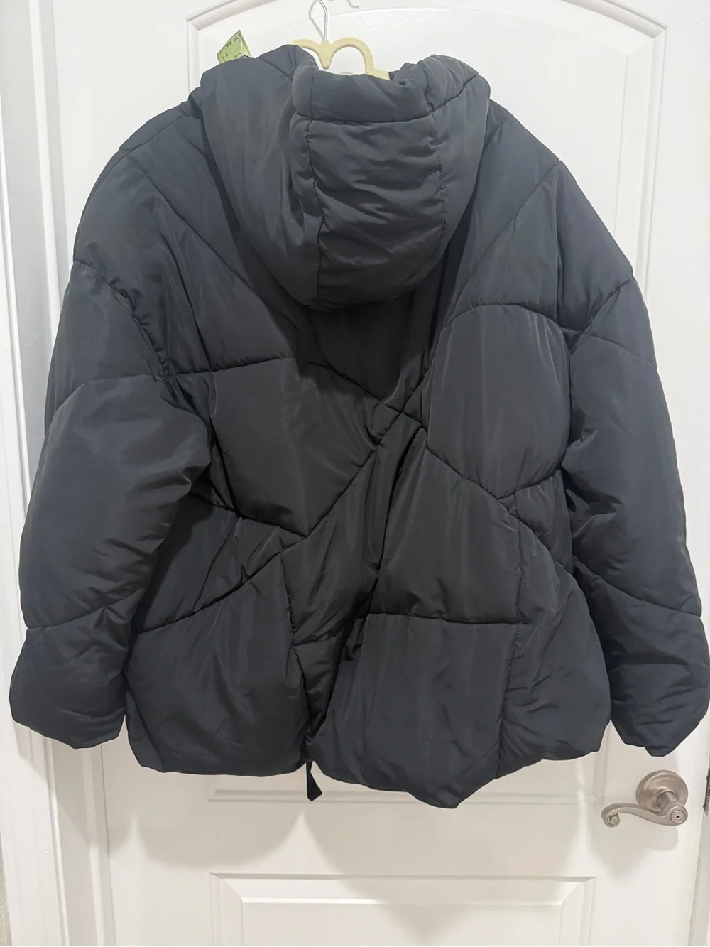 Free People Oversized Black Hooded Puffer Coat size S